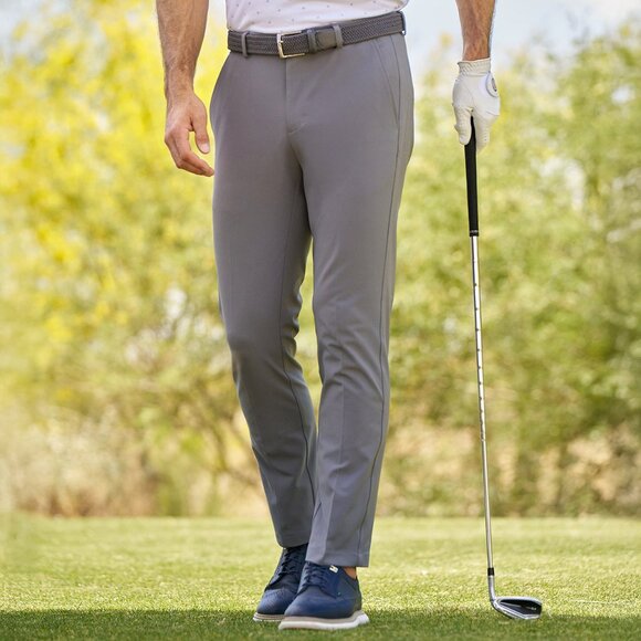 Dunning Golf Pants Mens 40X32 Everbest Grey Performance Stretch Casual Athletic - Picture 3 of 9